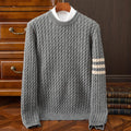 Crew Neck Sweater for Men - Cable Knit - Image 3