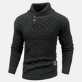 Shawl Collar Sweater for Men - Button Detail - Image 6