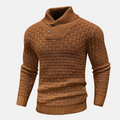 Shawl Collar Sweater for Men - Button Detail - Image 9