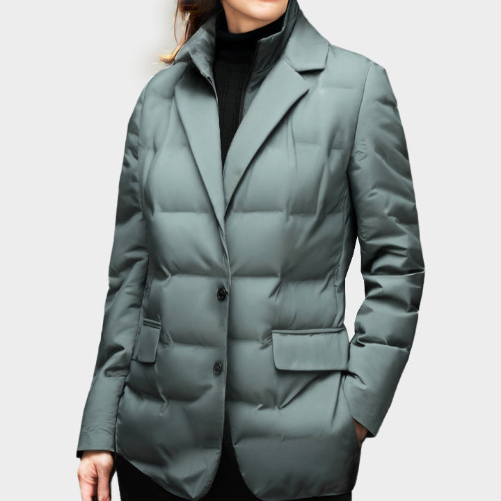 Puffer Blazer Jacket for Women - Fitted - Image 1