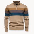 Striped Quarter-Zip Sweater for Men - Long Sleeve - Image 10