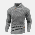 Shawl Collar Sweater for Men - Button Detail - Image 7
