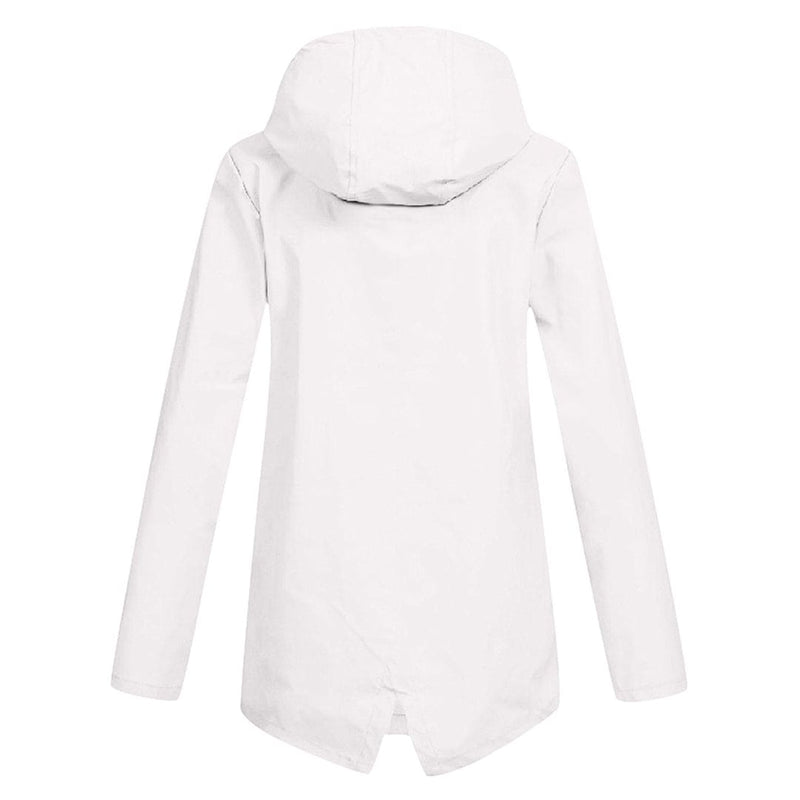 Hooded Raincoat for Women - Zip-Up - Image 6