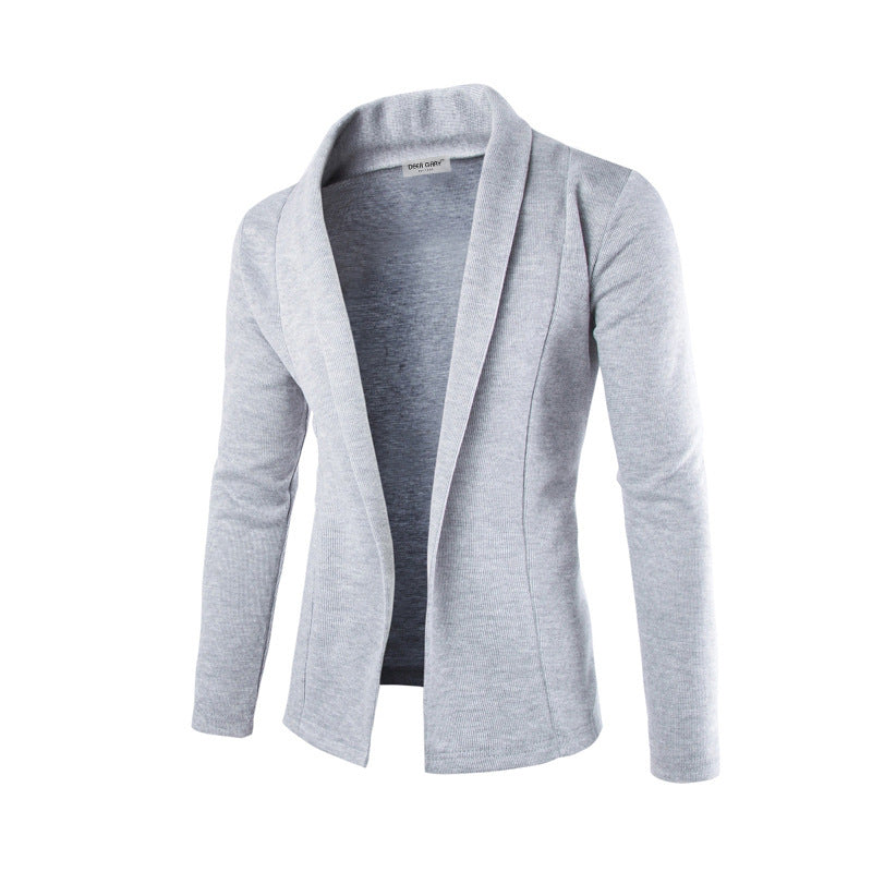 Open Front Cardigan for Men - Shawl Collar - Image 4