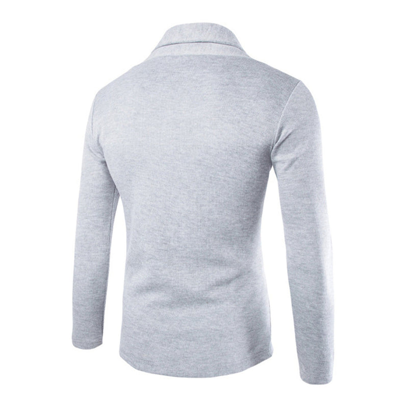 Open Front Cardigan for Men - Shawl Collar - Image 5