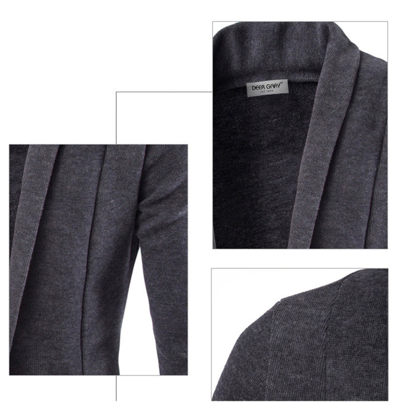 Open Front Cardigan for Men - Shawl Collar - Image 6