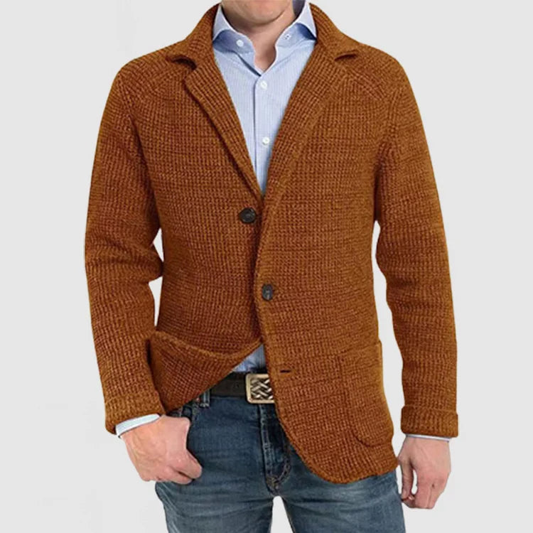 Knitted Jacket for Men - Two-Button - Image 10