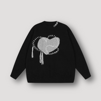 Heart Sweater for Women - Oversized - Image 1
