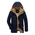 Hooded Parka Jacket for Men - Button Front - Image 4