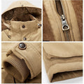 Hooded Parka Jacket for Men - Button Front - Image 7