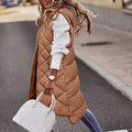 Puffer Vest Coat for Women - Hooded - Image 5