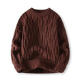 Cable Knit Sweater for Men - Crew Neck - Image 7