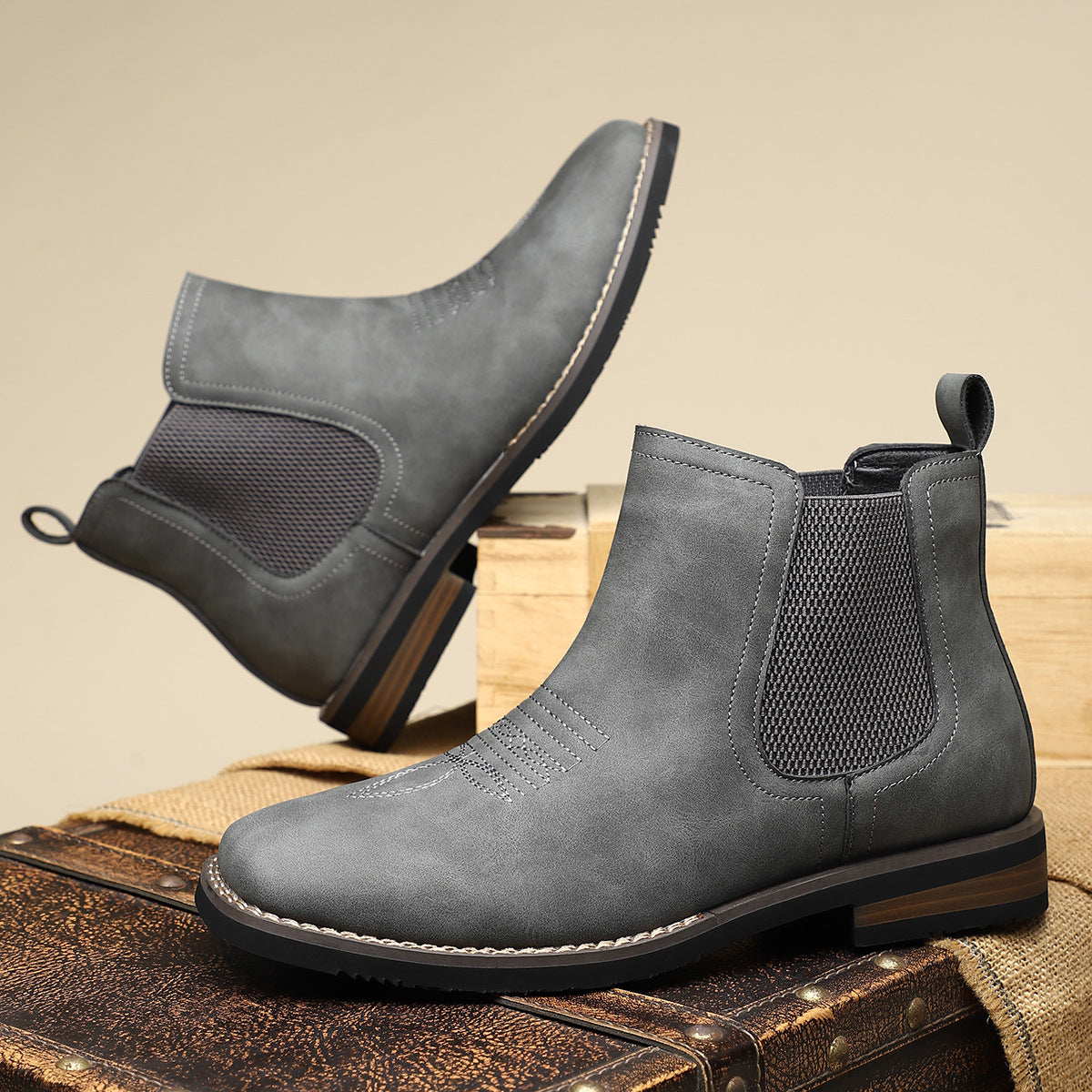 Chelsea Boots for Men - Square Toe - Image 9