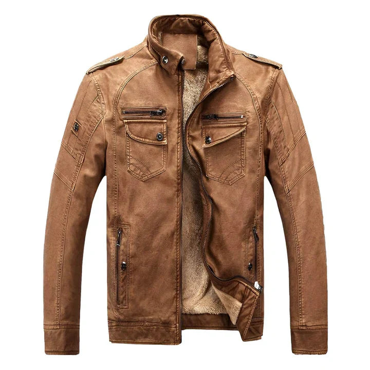 Casual Stand Collar Jacket for Men - Zip Up - Image 2