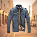 Casual Stand Collar Jacket for Men - Zip Up - Image 6