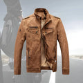 Casual Stand Collar Jacket for Men - Zip Up - Image 4