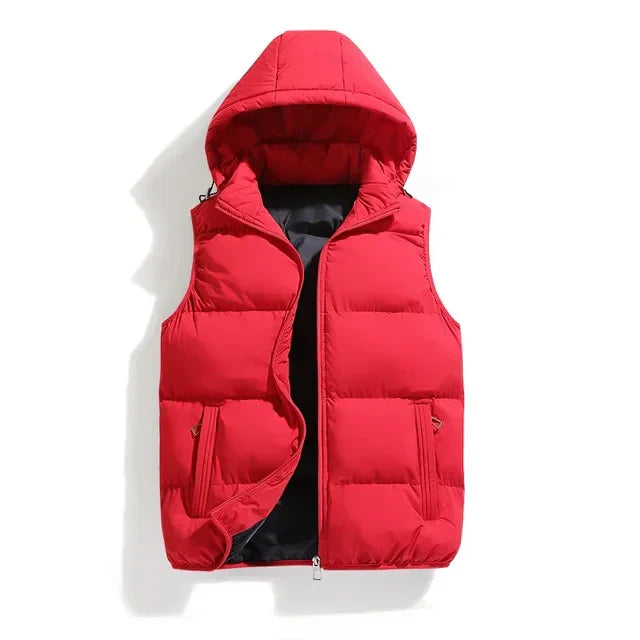 Puffer Hooded Vest for Men - Zip Front - Image 10