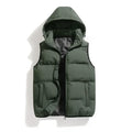 Puffer Hooded Vest for Men - Zip Front - Image 1