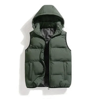 Puffer Hooded Vest for Men - Zip Front - Image 1
