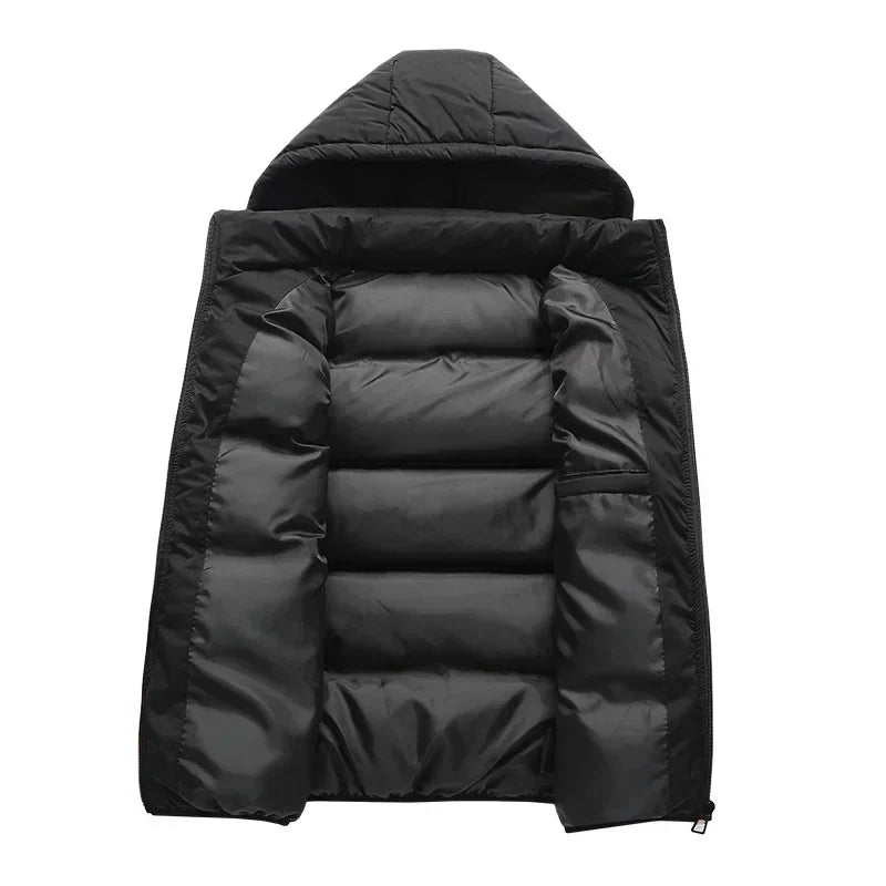 Puffer Hooded Vest for Men - Zip Front - Image 4