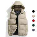 Puffer Hooded Vest for Men - Zip Front - Image 2