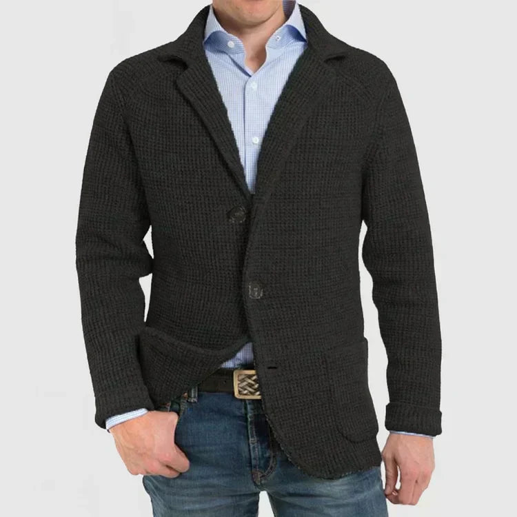 Knitted Jacket for Men - Two-Button - Image 4