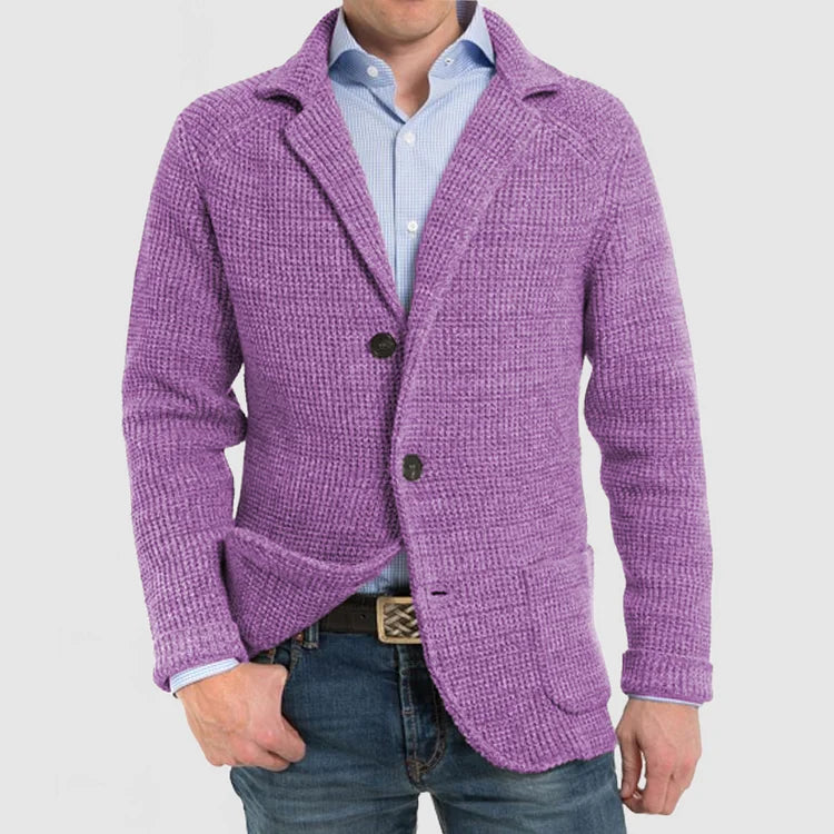 Knitted Jacket for Men - Two-Button - Image 7