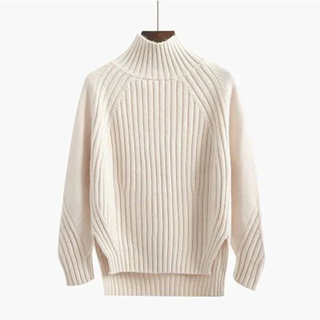 Ribbed Turtleneck Sweater for Women - Long Sleeve - Image 5