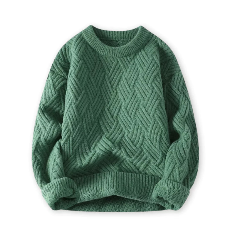 Crew Neck Sweater for Men - Textured - Image 6