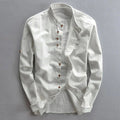 Mandarin Collar Shirt for Men - Long Sleeve - Image 2