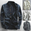Mandarin Collar Shirt for Men - Long Sleeve - Image 5