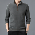 Quarter-Zip Pullover Sweater for Men - Textured - Image 3