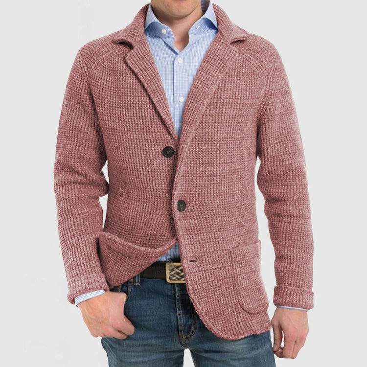 Knitted Jacket for Men - Two-Button - Image 5