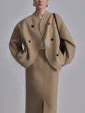 Double Breasted Short Jacket for Women - Button Front - Image 7