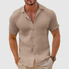 Camp Collar Short Sleeve Shirt for Men - Relaxed Fit Casual - Image 1