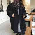 Oversized Lapel Collar Coat for Women - Wide Sleeve - Image 4