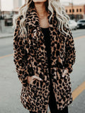 Leopard Print Coat for Women - Relaxed - Image 3