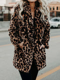 Leopard Print Coat for Women - Relaxed - Image 5