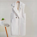 Sleeveless Coat Vest for Women - Lapel Collar - Image 6