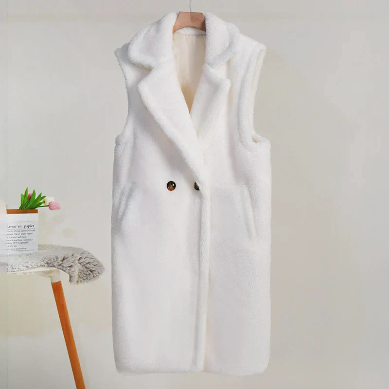 Sleeveless Coat Vest for Women - Lapel Collar - Image 6