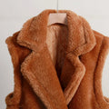 Sleeveless Coat Vest for Women - Lapel Collar - Image 2