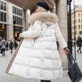 Puffer Coat for Women - Fur Hood - Image 10