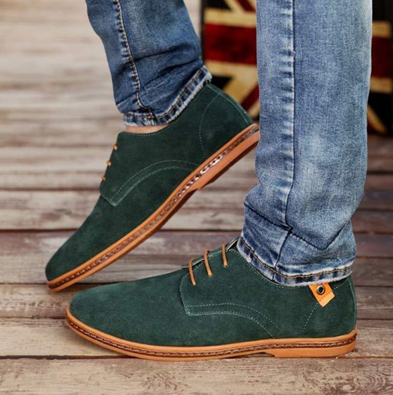 Oxford Dress Shoes for Men - Lace-up Round Toe - Contrast Sole Edge Pull Tab - Image 6