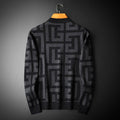 Crew Neck Sweater for Men - Geometric Print - Image 3
