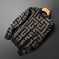 Crew Neck Sweater for Men - Geometric Print - Image 2