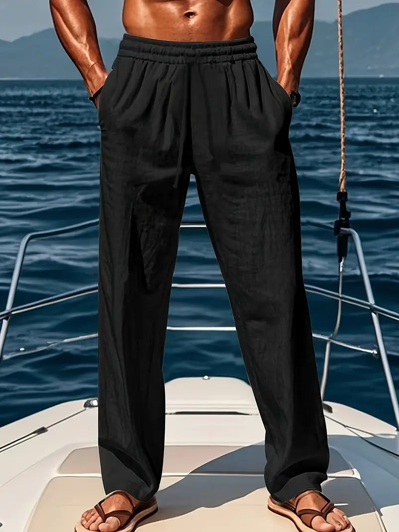 Lounge Pants for Men - Drawstring Relaxed Fit - Image 2