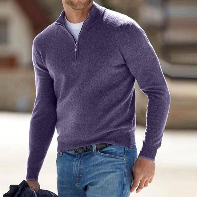 Quarter Zip Sweater for Men - Long Sleeve - Image 7