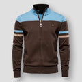 Knit Zip-Up Jacket for Men - Stand Collar - Image 1