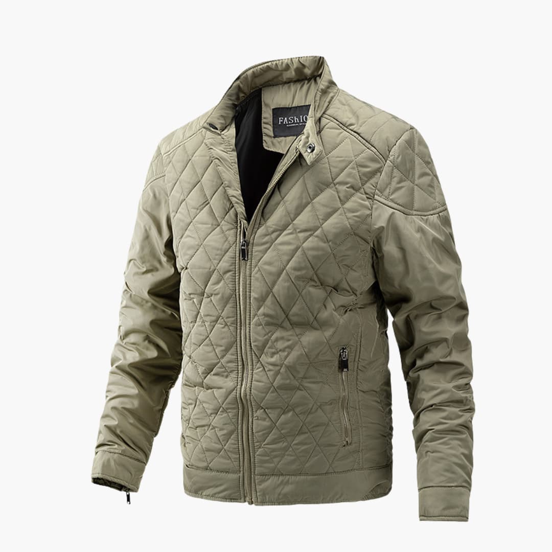 Quilted Jacket for Men - Full Zip - Image 6