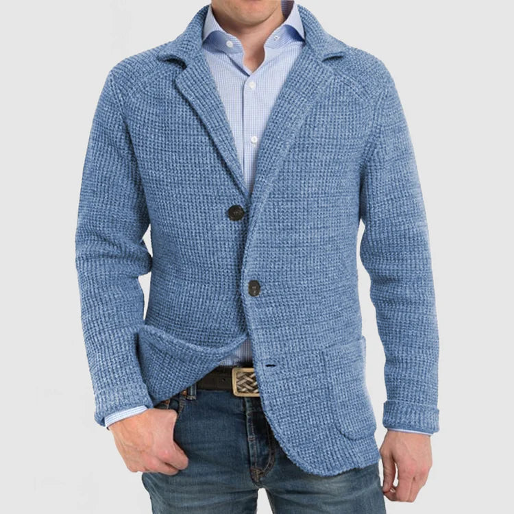 Knitted Jacket for Men - Two-Button - Image 3